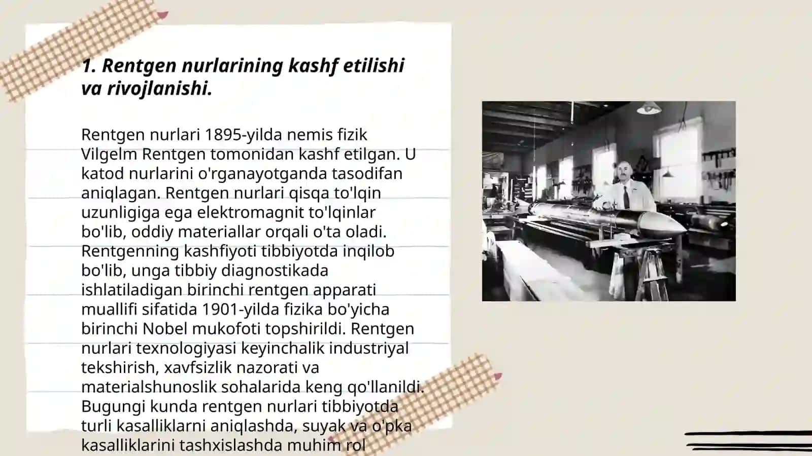 Rentgen nurlarini òrganish tarixi 3