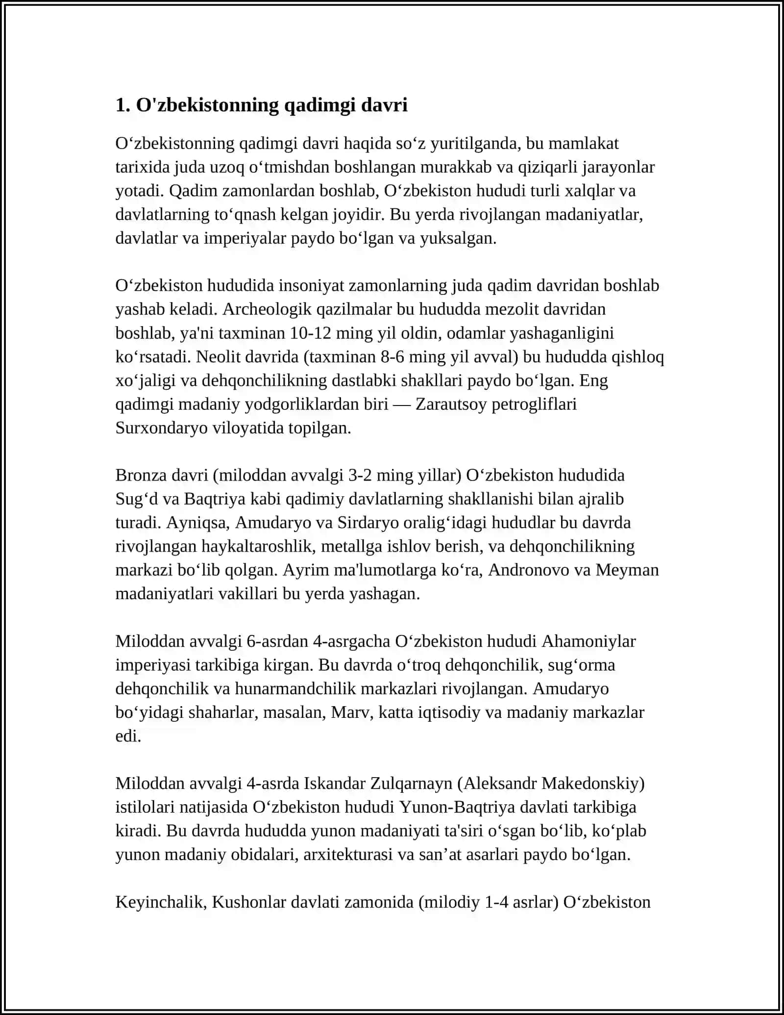 O'zbekiston tarixi davrlashtirish masalasi 3