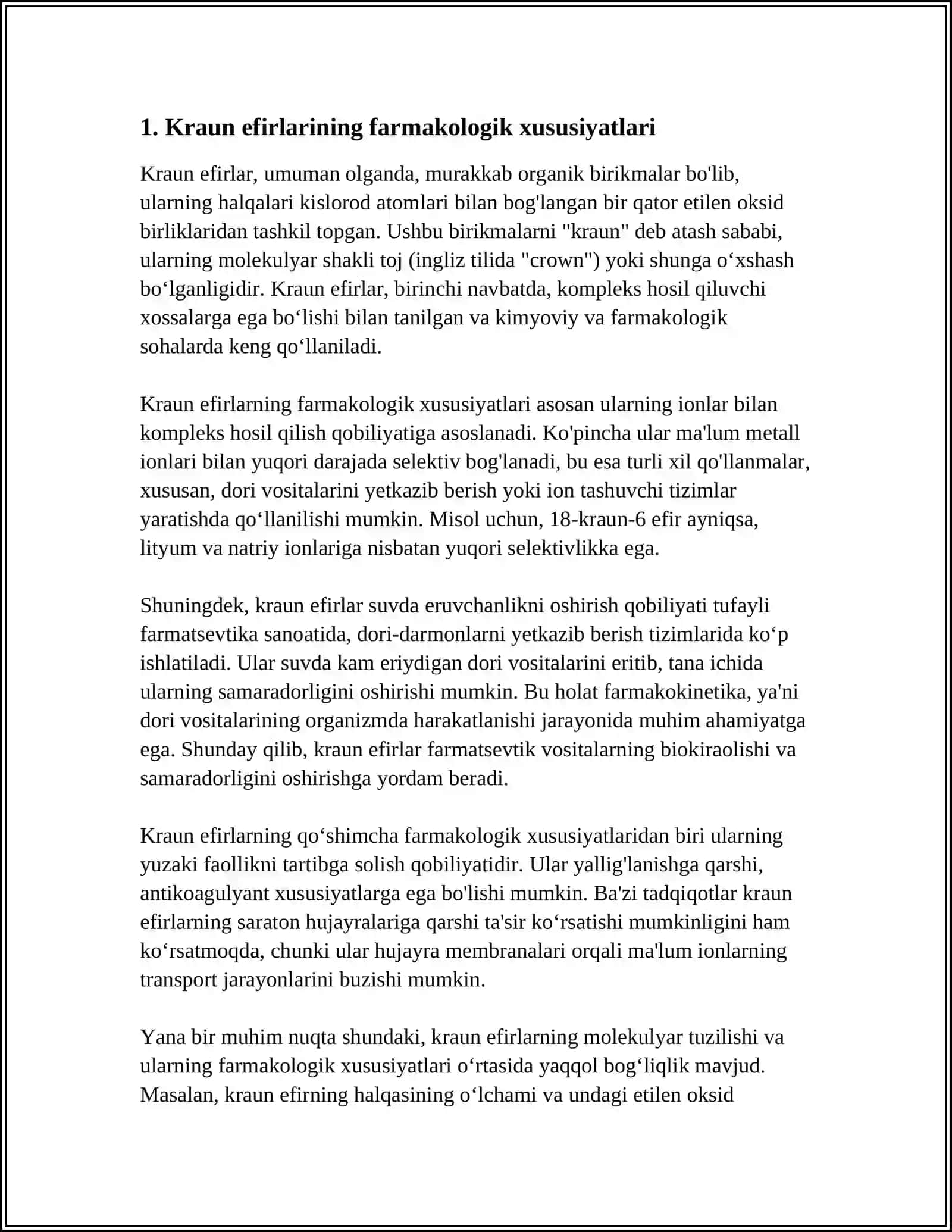 KRAUN EFIRLAR - DORI VOSITALARI SIFATIDA 3