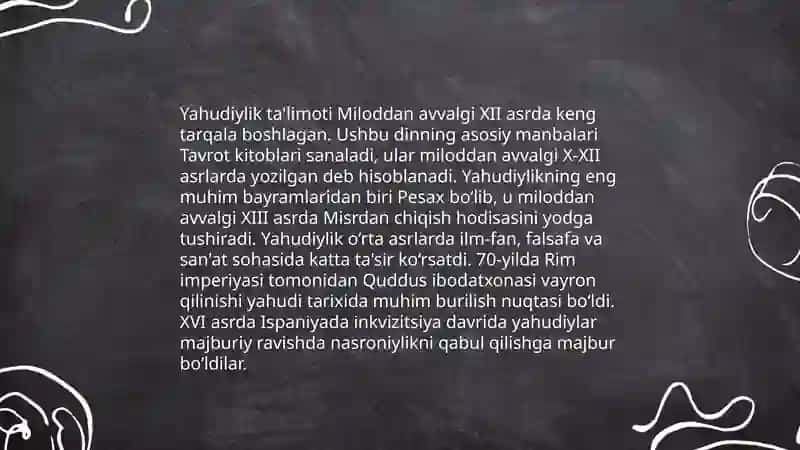 Yahudiylik ta'limoti va muqaddas kitobi 3