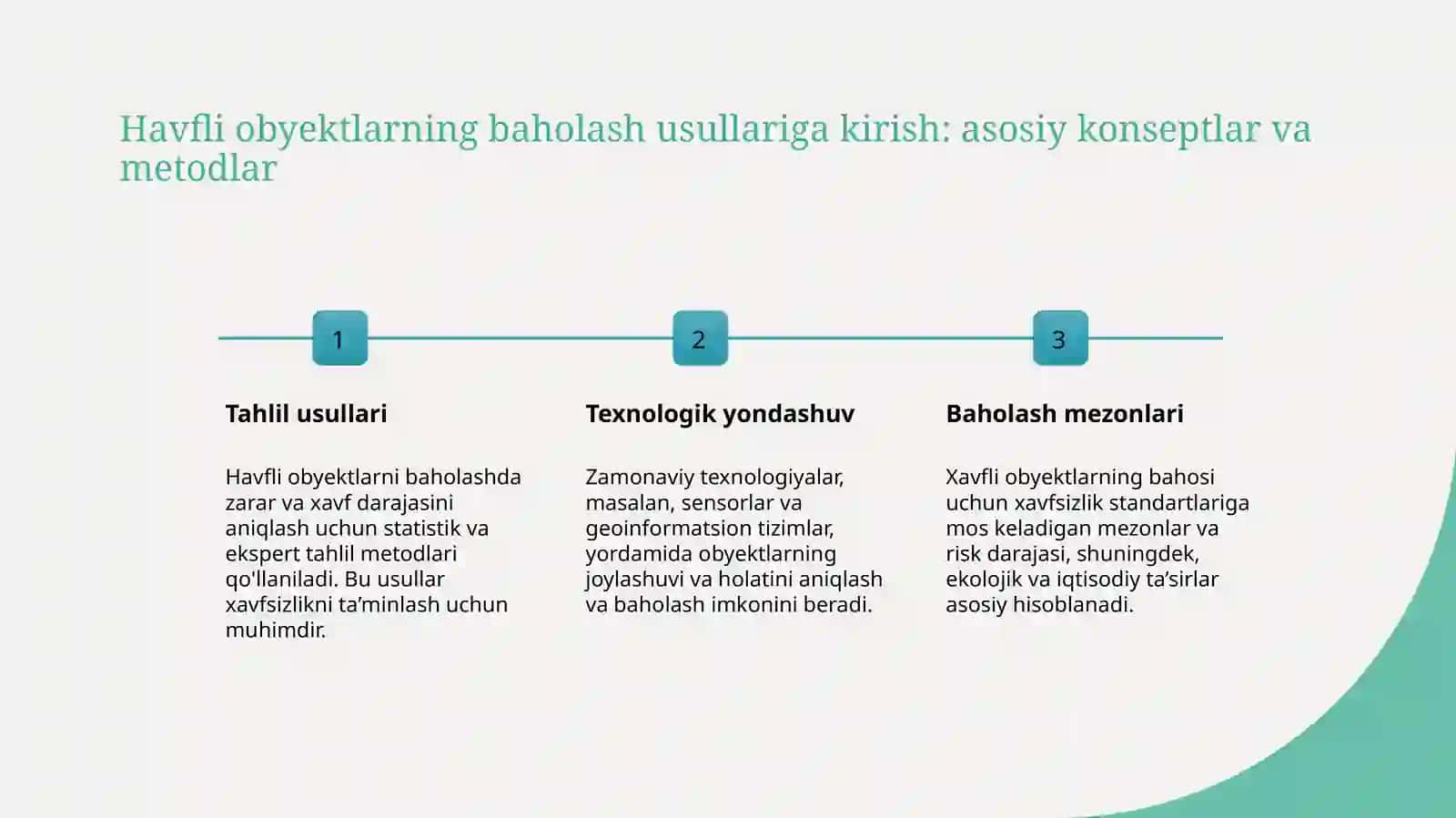 Havfli obyektlar smetasining husisiyatlari 3