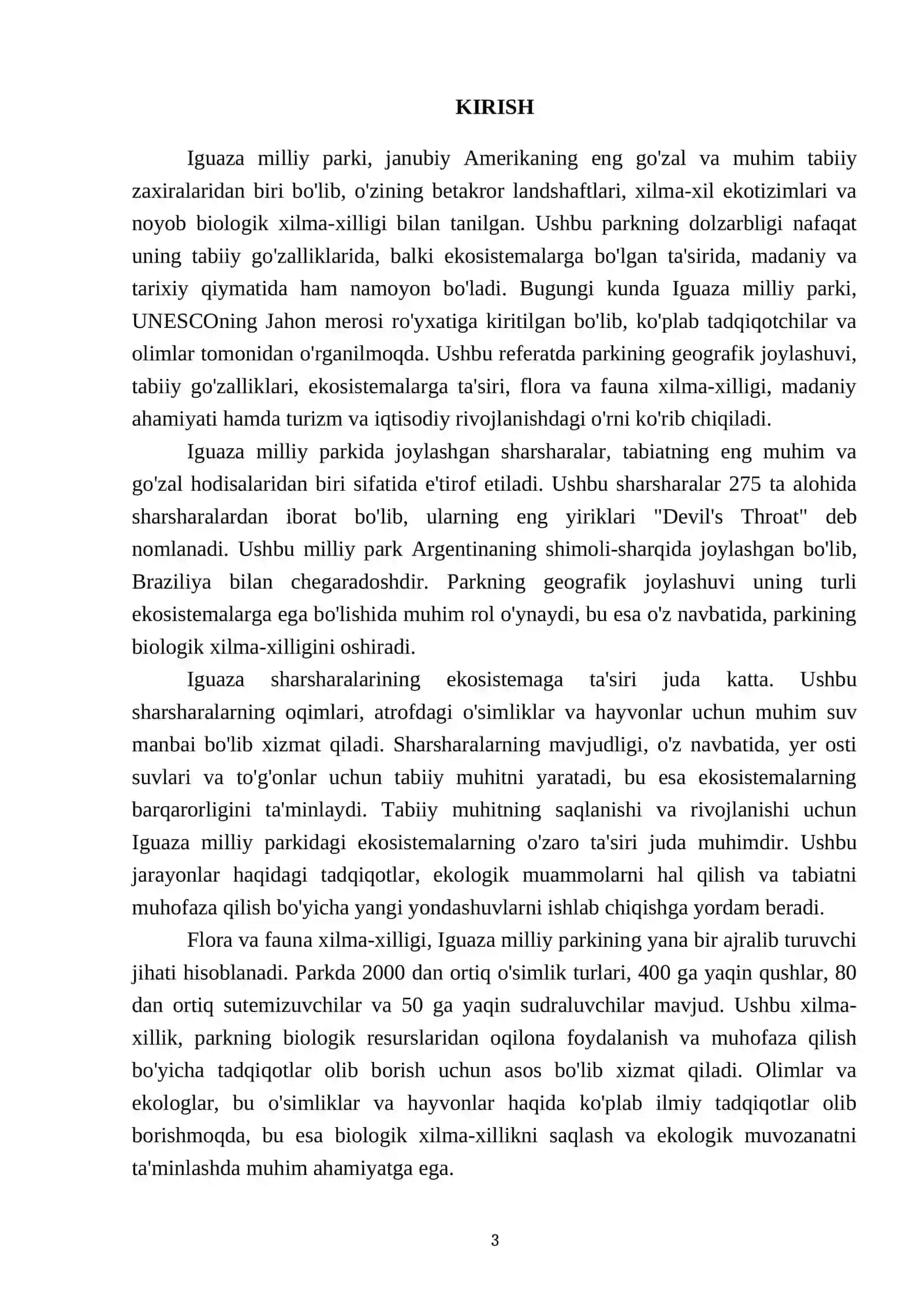 "Iguaza" milliy parki - REFERATI 3