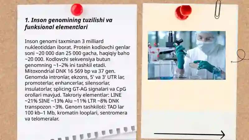 Inson genomi. Genomika va genom tibbiyotining istiqbollari 3