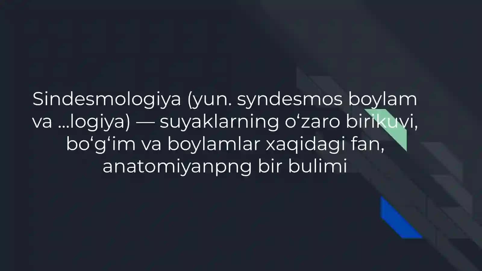 Sindesmoz, sınxondroz, sınostoz bırlawuvlar 3