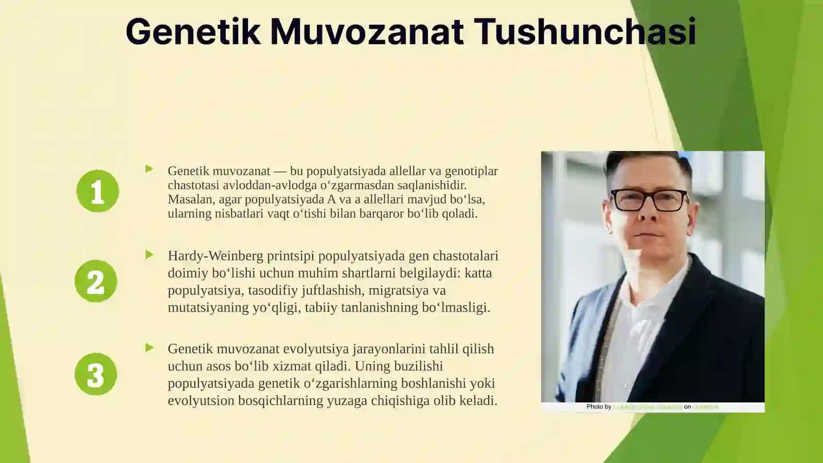 Genetik muvozanat tushunchasi 3