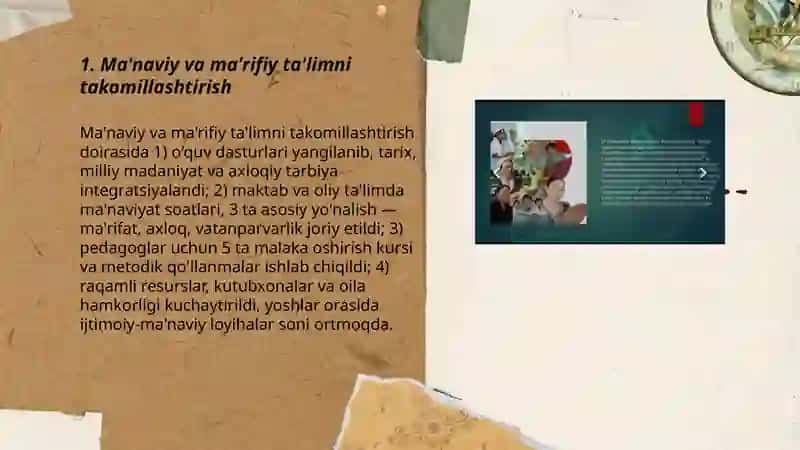 Ma'naviy va ma'rifiy ta'limni takomillashtirish 3