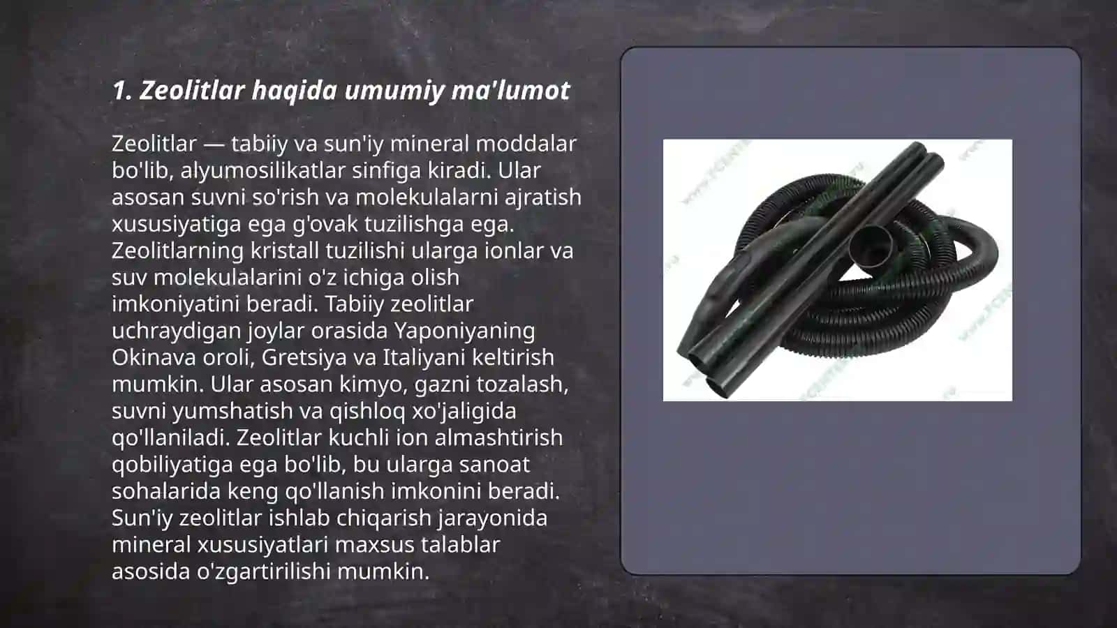 Zeolitlar haqida umumiy ma'lumot 3