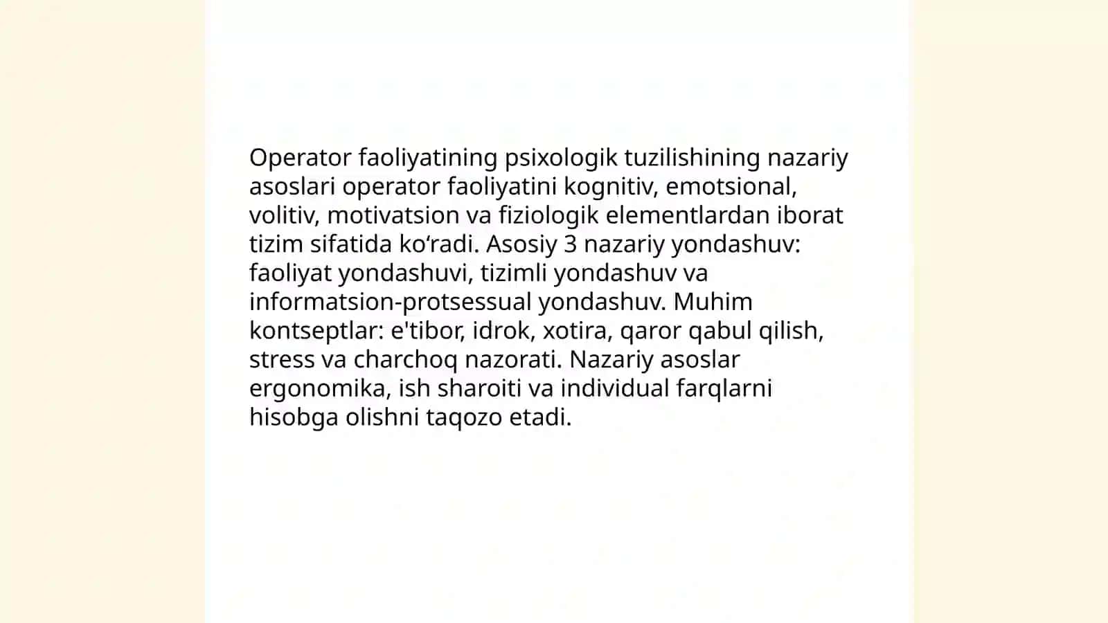 Operator faoliyatining psixologik tuzilishi 3