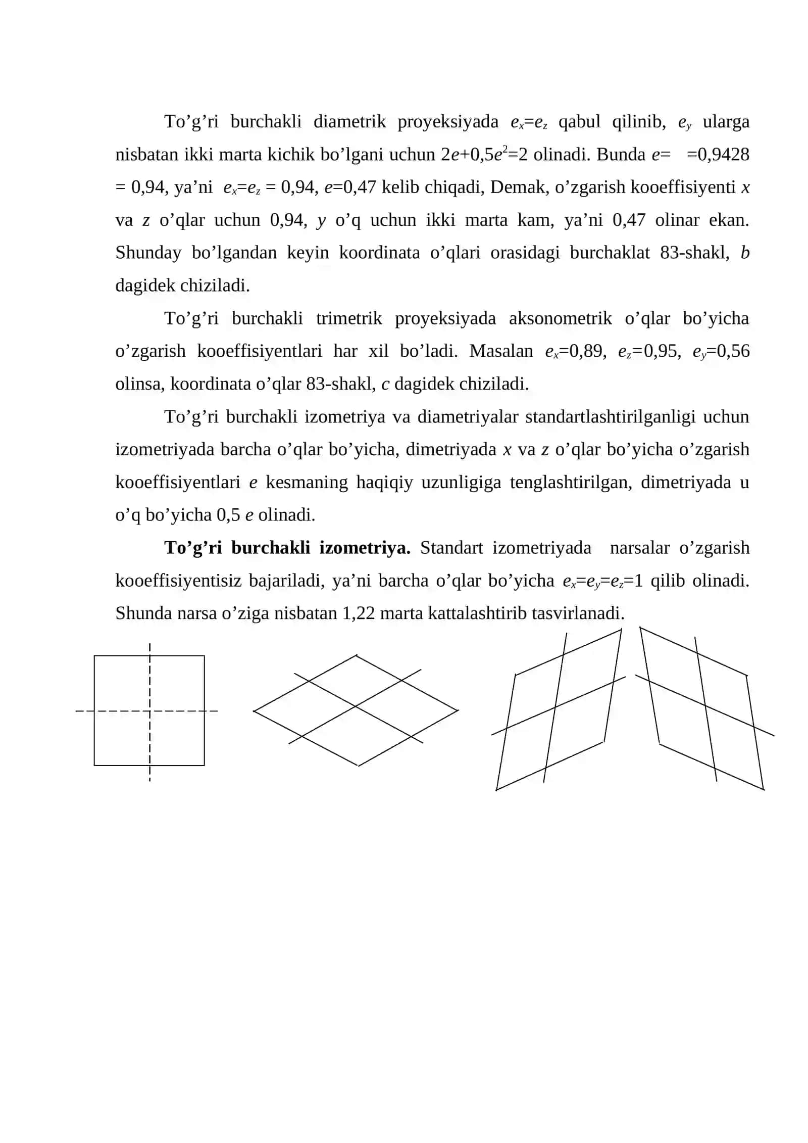 Aksionometrik va affinli proyeksiyalash 3