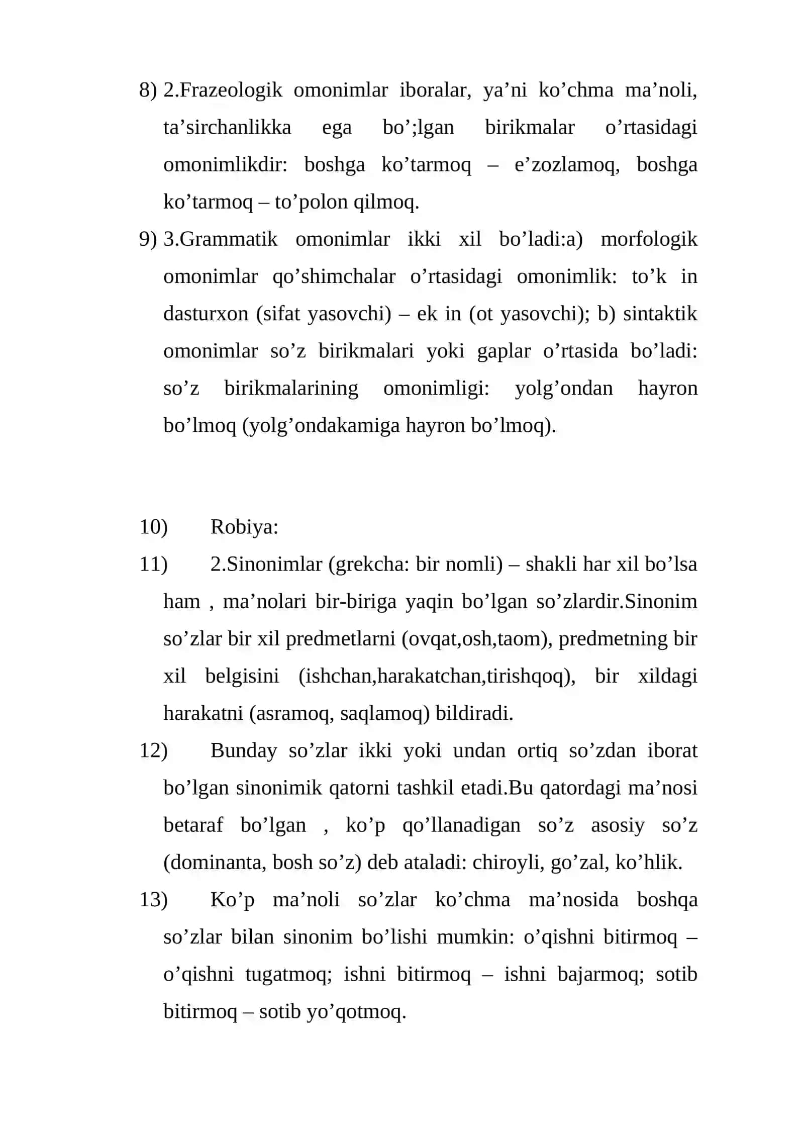 Bir ma’noli va ko‘p ma’noli so‘zlar 3