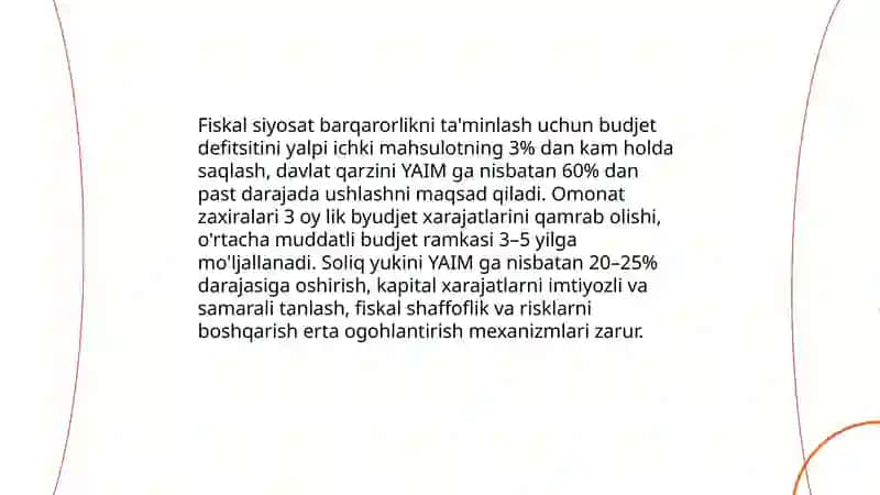 Iqtisodiyotda barqarorlikni va tarkibiy o'zgarishlarni ta'minlash 3
