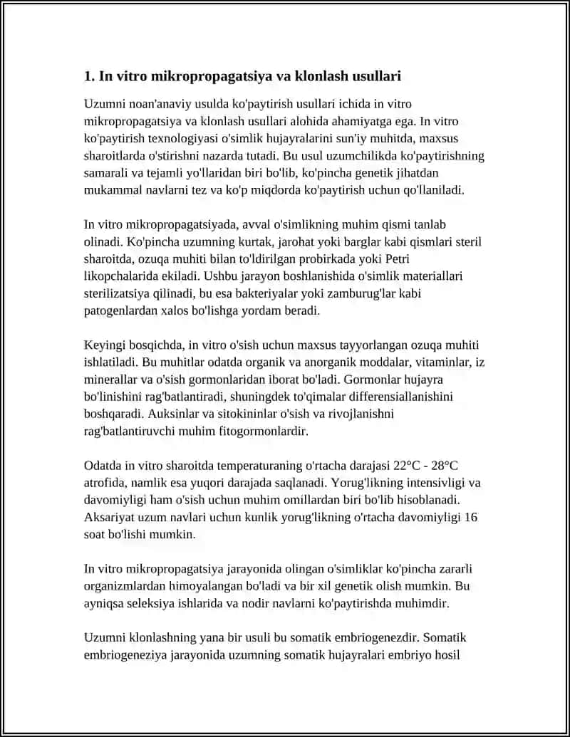 In vitro mikropropagatsiya va klonlash usullari 3