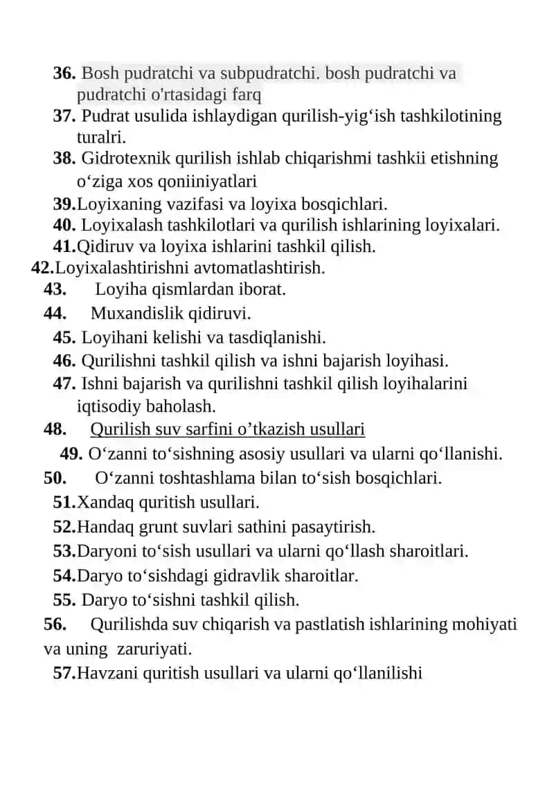 Gidrotexnika qurilishini tashkil etish va rejalashtirish 3