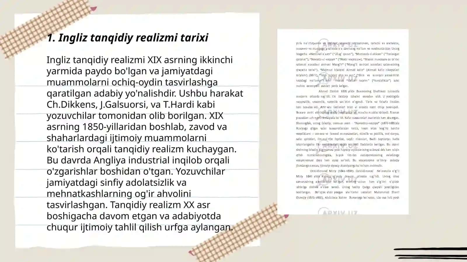 Ingiliz va Nemis tanqidiy realizim adabiyoti 3