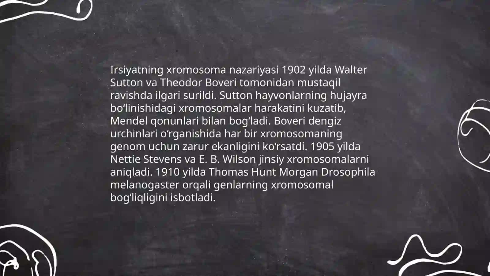 Irsiyatning xromosoma nazariyasi 3