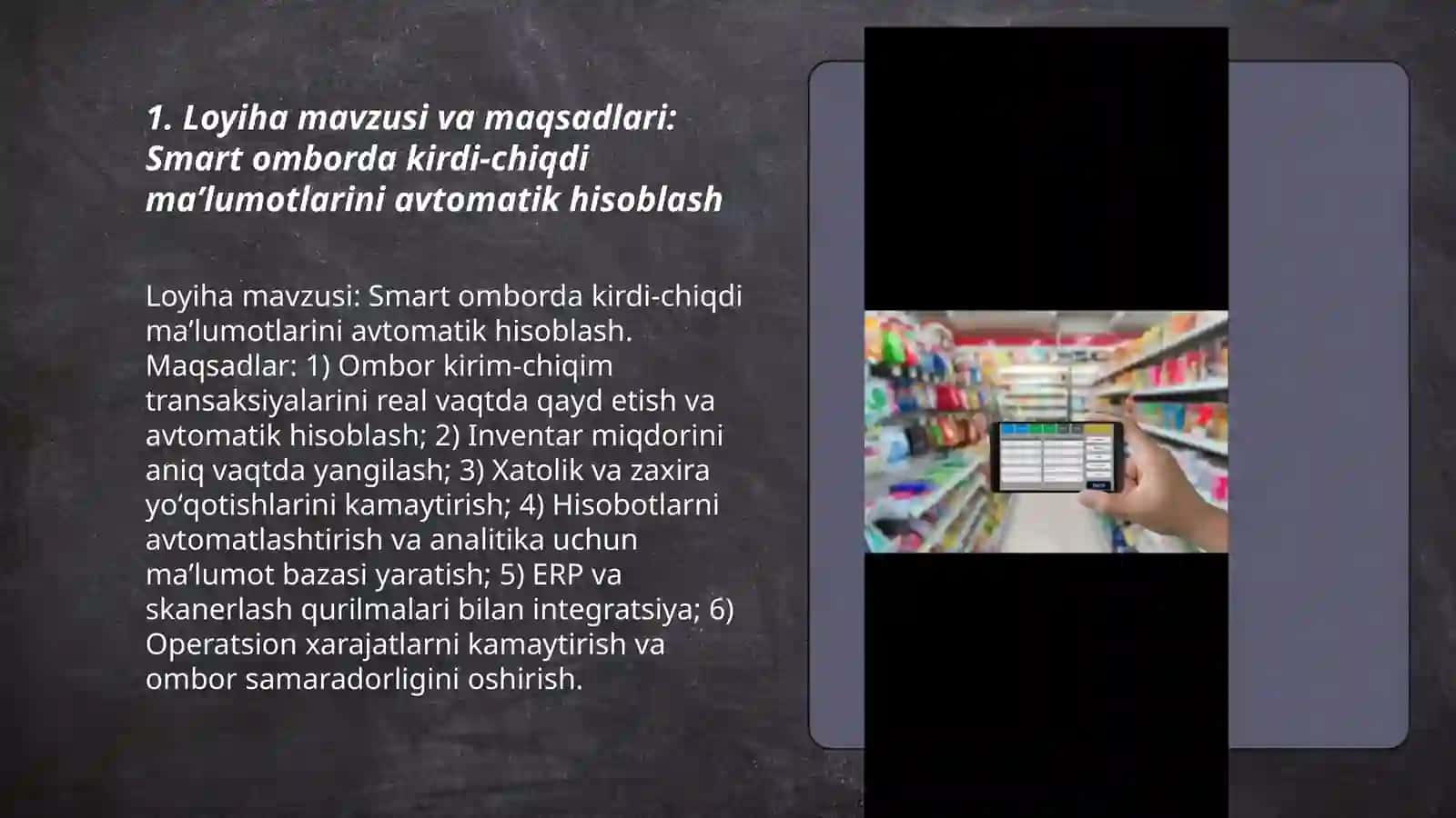 Smart ombor start up reja 3