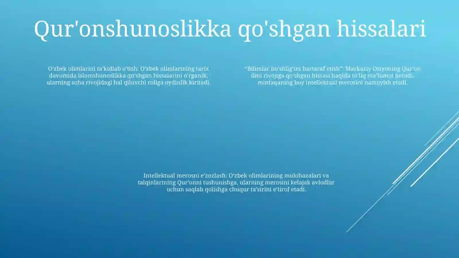 Yurtimiz Allomalarining Islom IlmlarigaQo'ShganHissalari 3