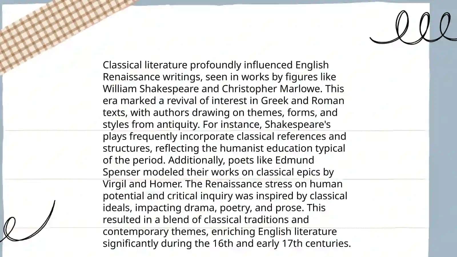 Literature of the English Renaissance 3