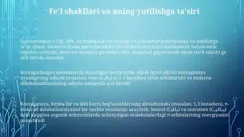 Elektron yutilish spektrlari 3