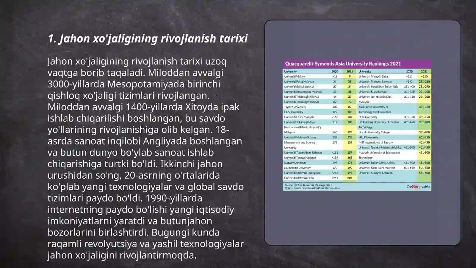Jahon xo'jaligining rivojlanish tarixi 3