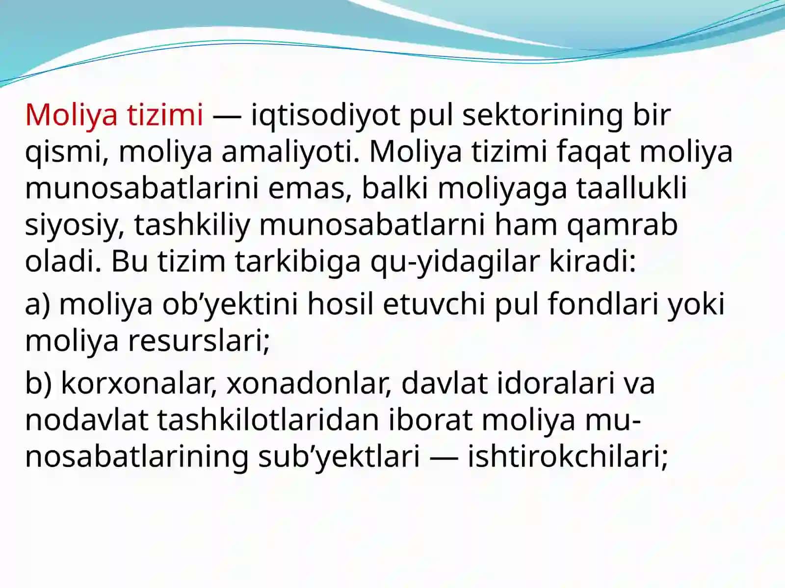 Moliya tizimi va moliyaviy siyosat 3