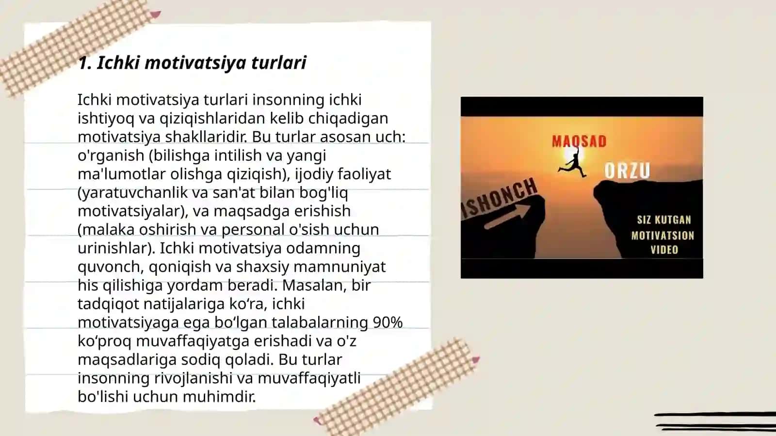 Ichki motivatsiya turlari 3