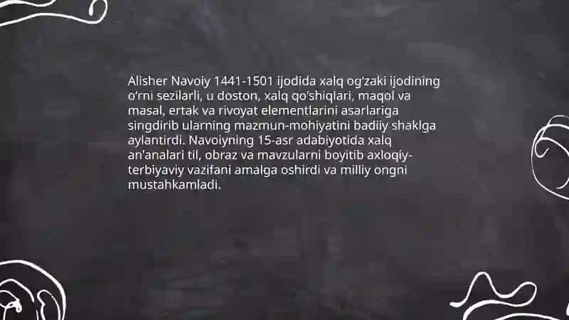 Alisher Navoiy ijodida folklor namunalari 3