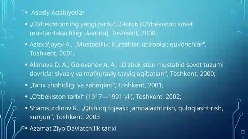 O'zbekistonning yangi tarixi 3