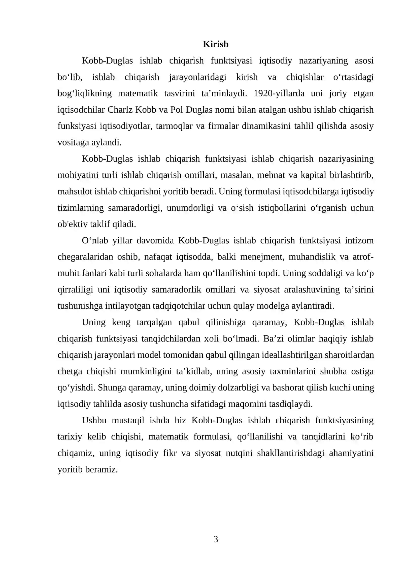 Kobb-Duglasning ikki omilli modeli 3