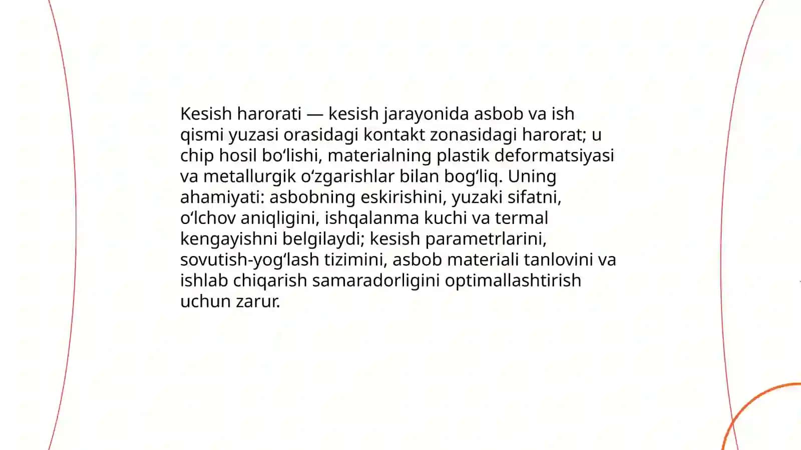 Kesish haroratini oʻlchash 3