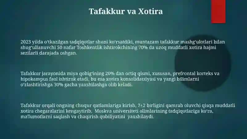 Tafakkur haqida psixologiyagig maʼlumot 3