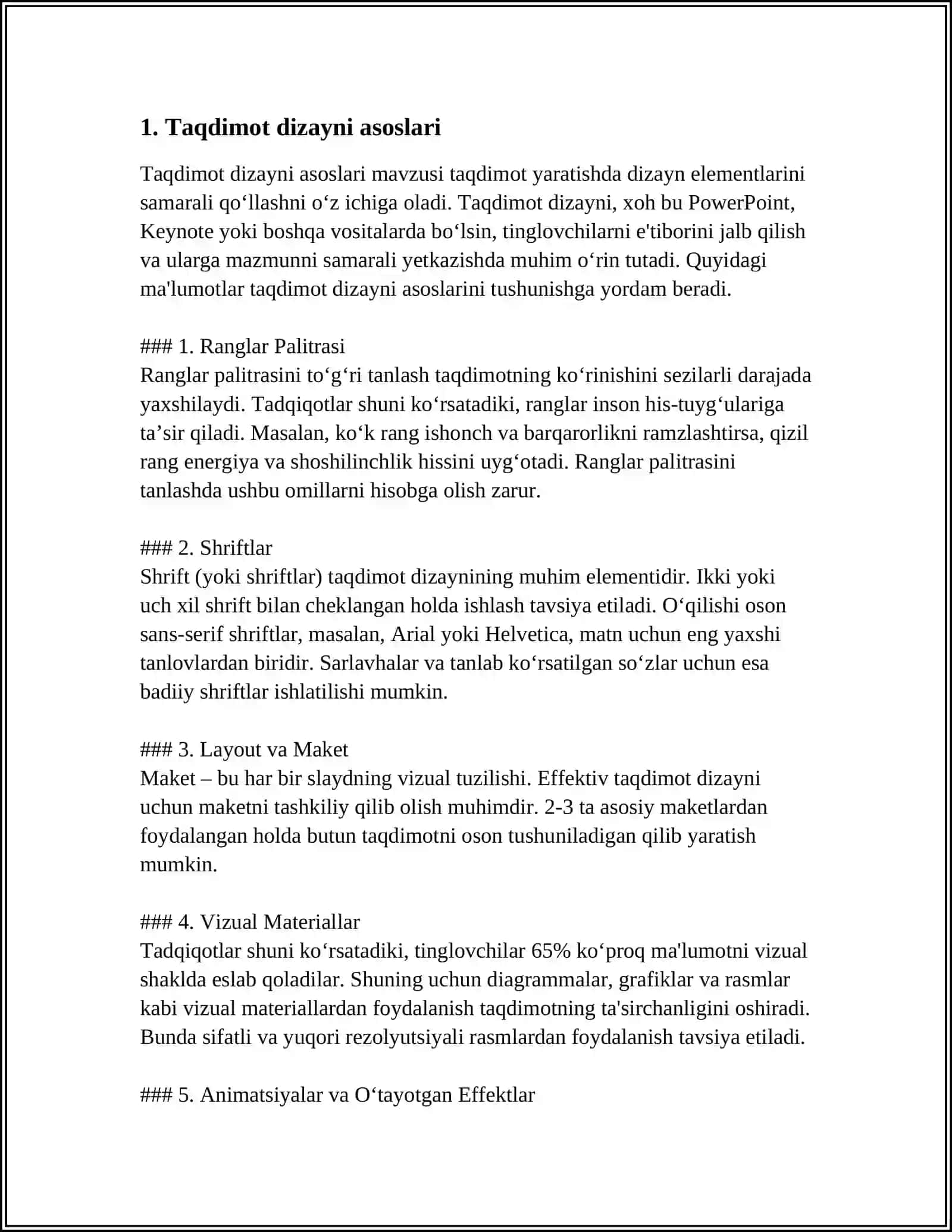 Taqdimot dizayni asoslari 3