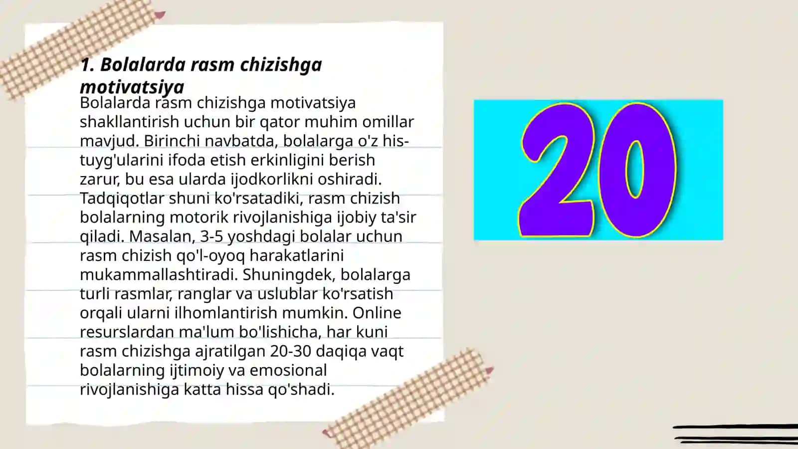 Bolalarda turli xil usullarda rasm chizdirish 3
