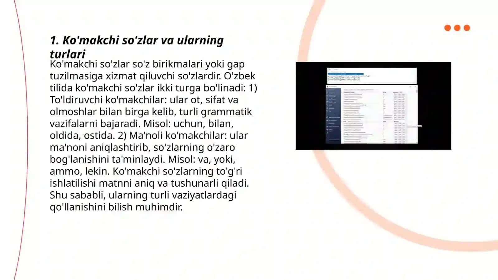 Yordamchi so'z turkumlari 3