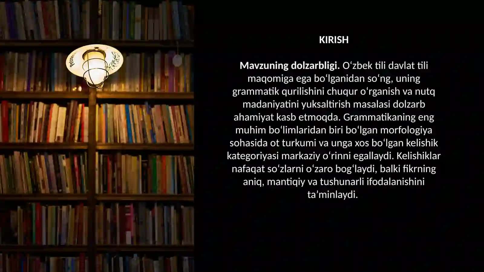 Otlarda kelishik kategoriyasi mavzusida 3