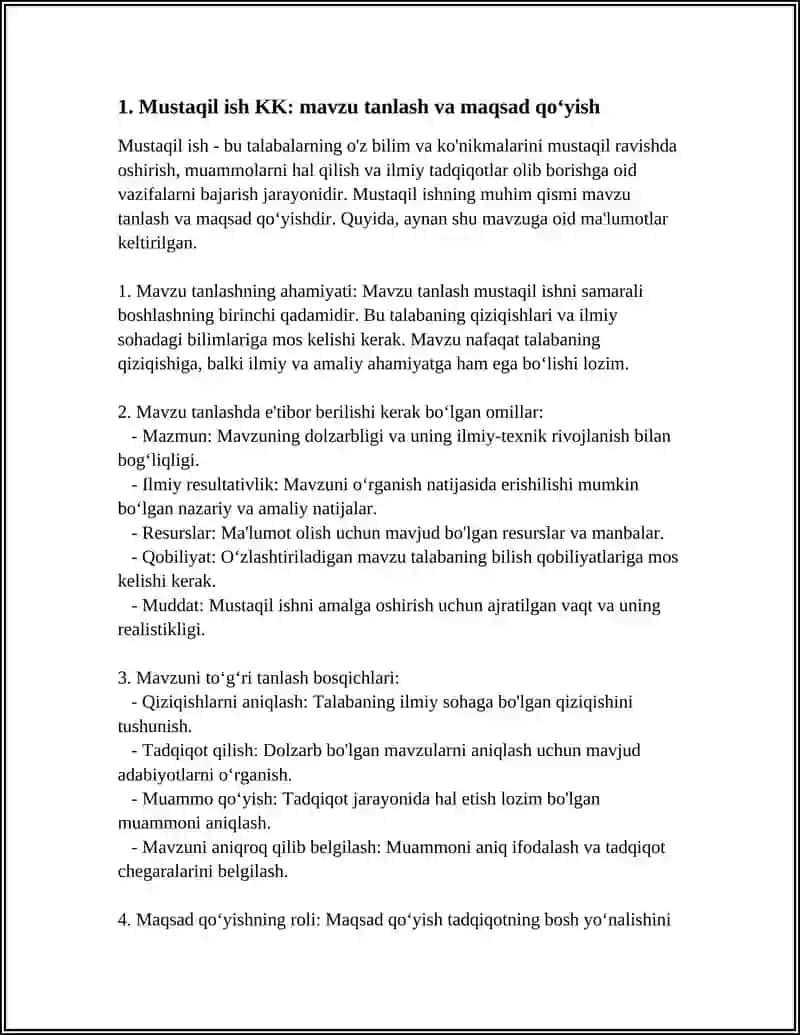 MUSTAQIL ISH 3