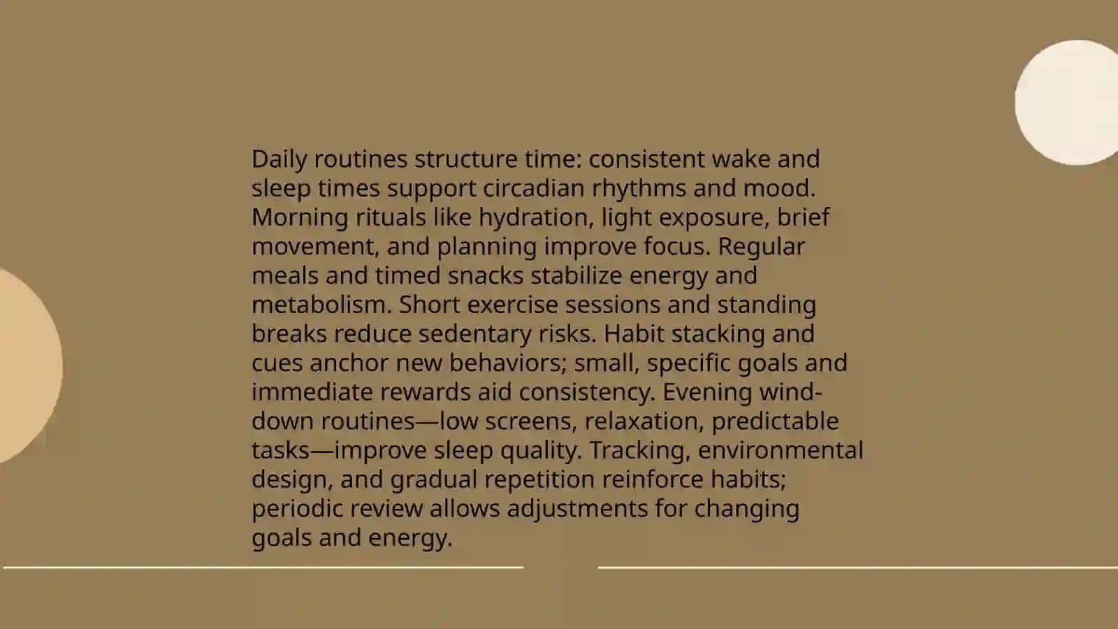 Plan: Daily routines and habits 3