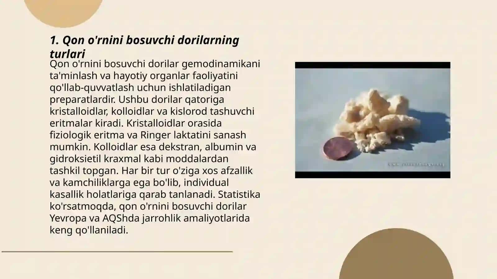 Qon o'rnini bosuvchi dori preparatlari 3