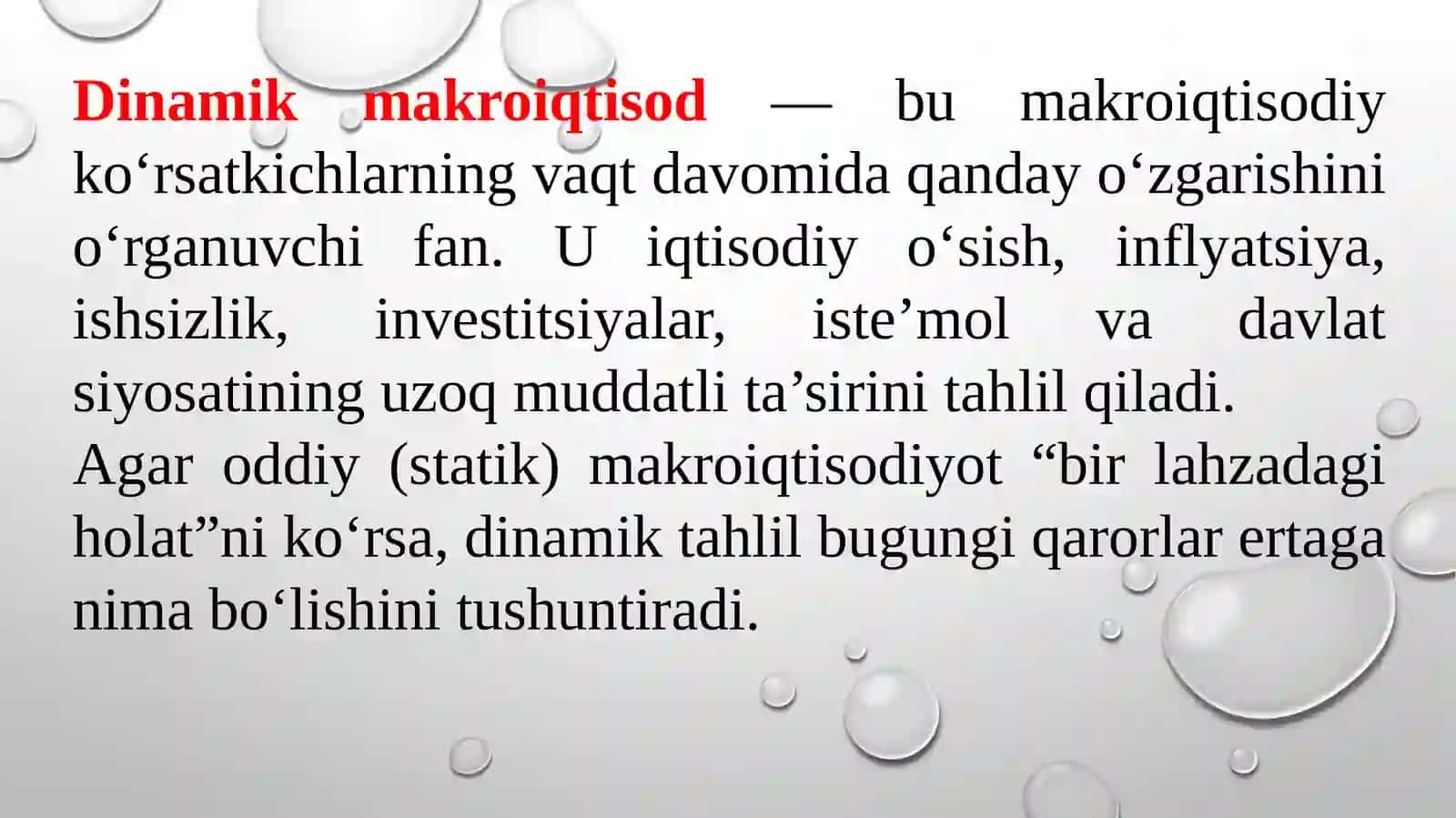 Dinamik makroiqtisod 3