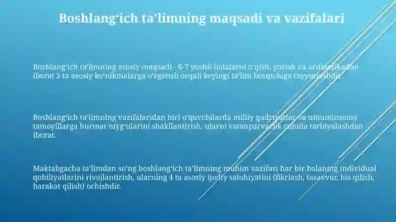 Boshlang’ich ta’lim mazmuni va mohiyati 3