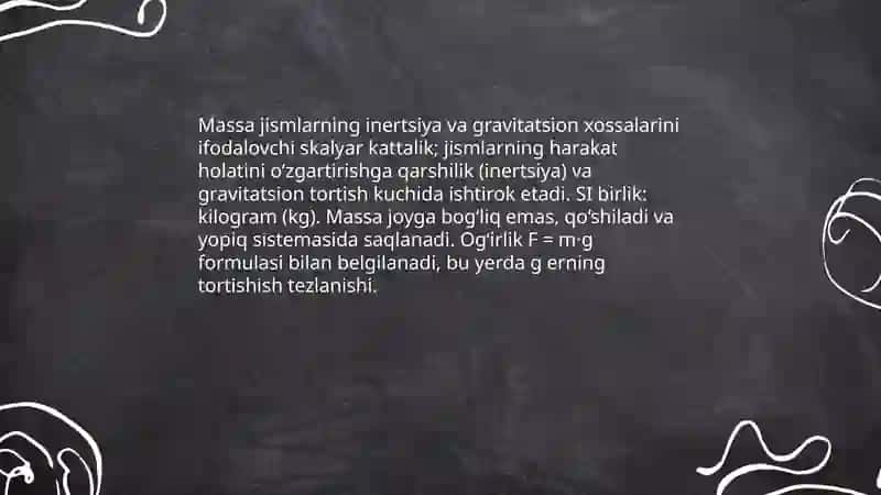 Massa va uning birliklari 3