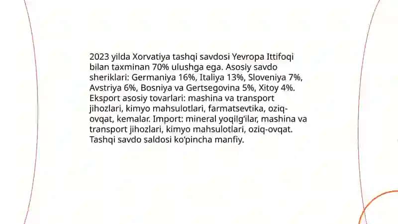 Xorvatiya Tashqi Savdo 3