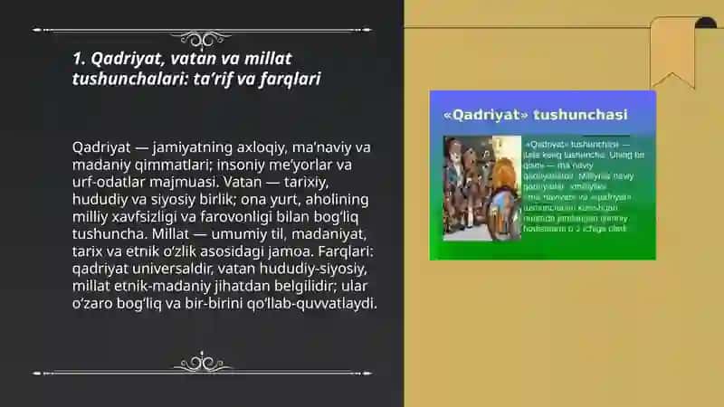 Qadriyat Vatan Millat nima 3