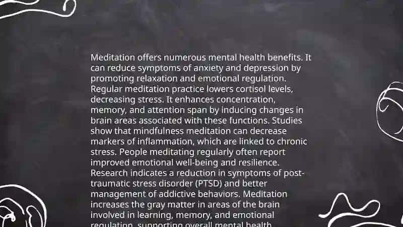Benefits of Meditation for Mental Health 3