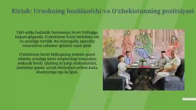 Ikkinchi jahon urushi davrida oʻzbek xalqining frontdagi va front ortidagi matonati 3