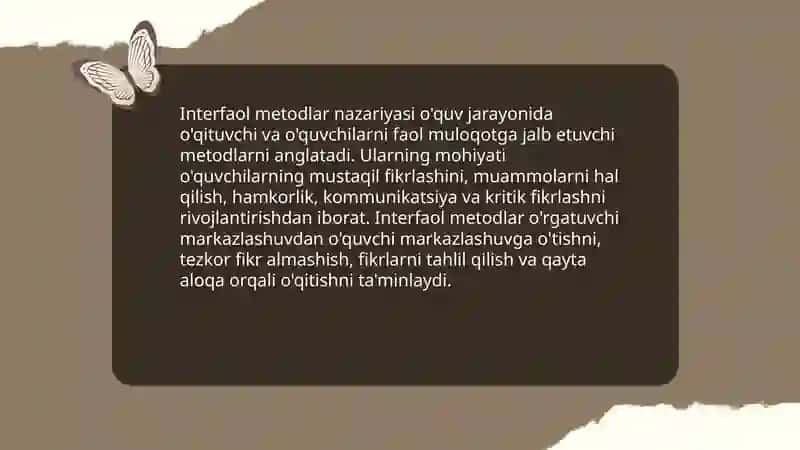 Interfaol metodlar va ularning tasnifi 3
