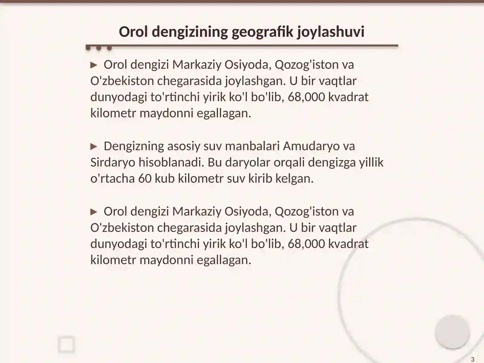 Orol dengizi muammosi 3