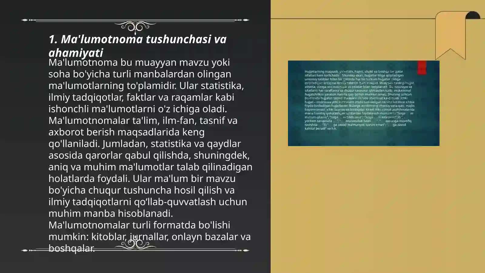 Ma'lumotnoma - axborot hujjatlari 3