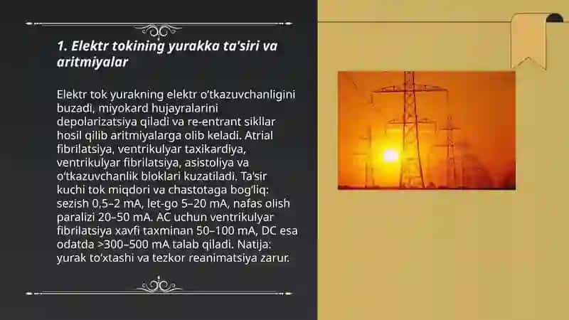 Elektr tokining inson arganizmiga ta`siri 3