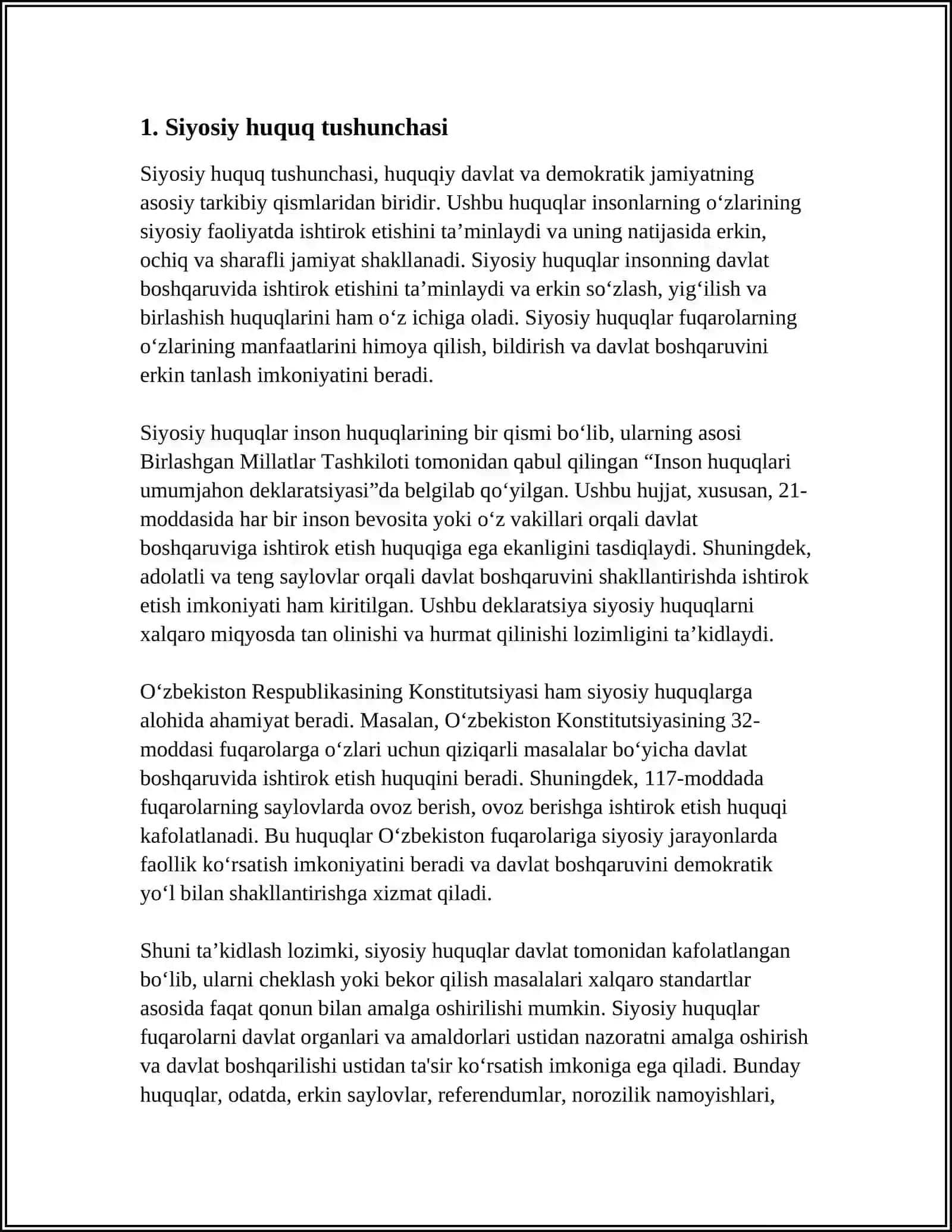 SIYOSIY HUQUQLAR TUSHUNCHASI 3